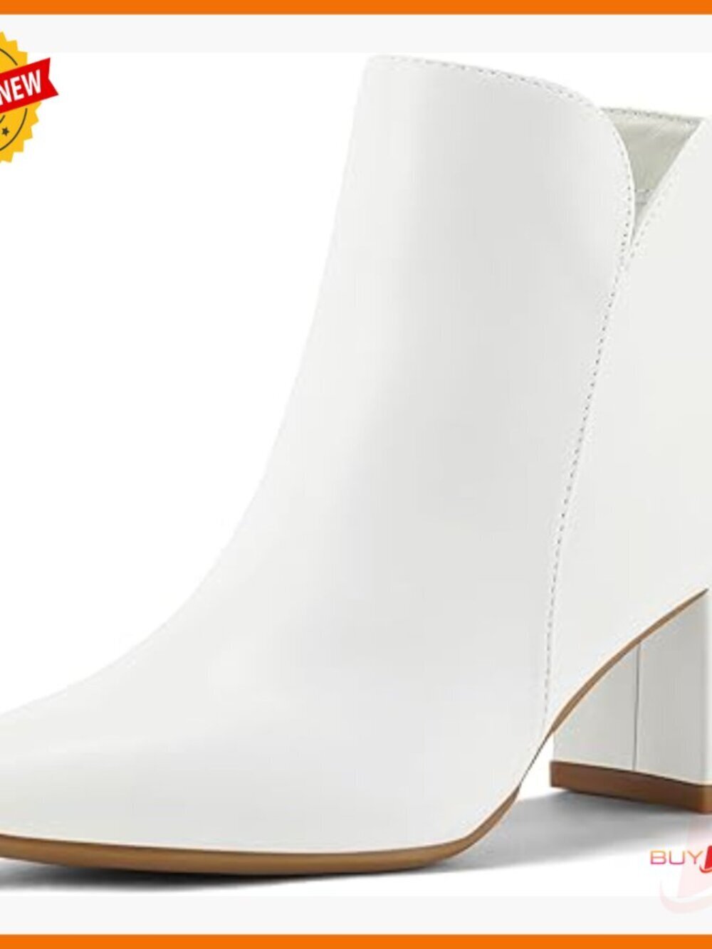 Women's Chunky Heel Ankle Boots Pointed Toe Side Zip Office Booties